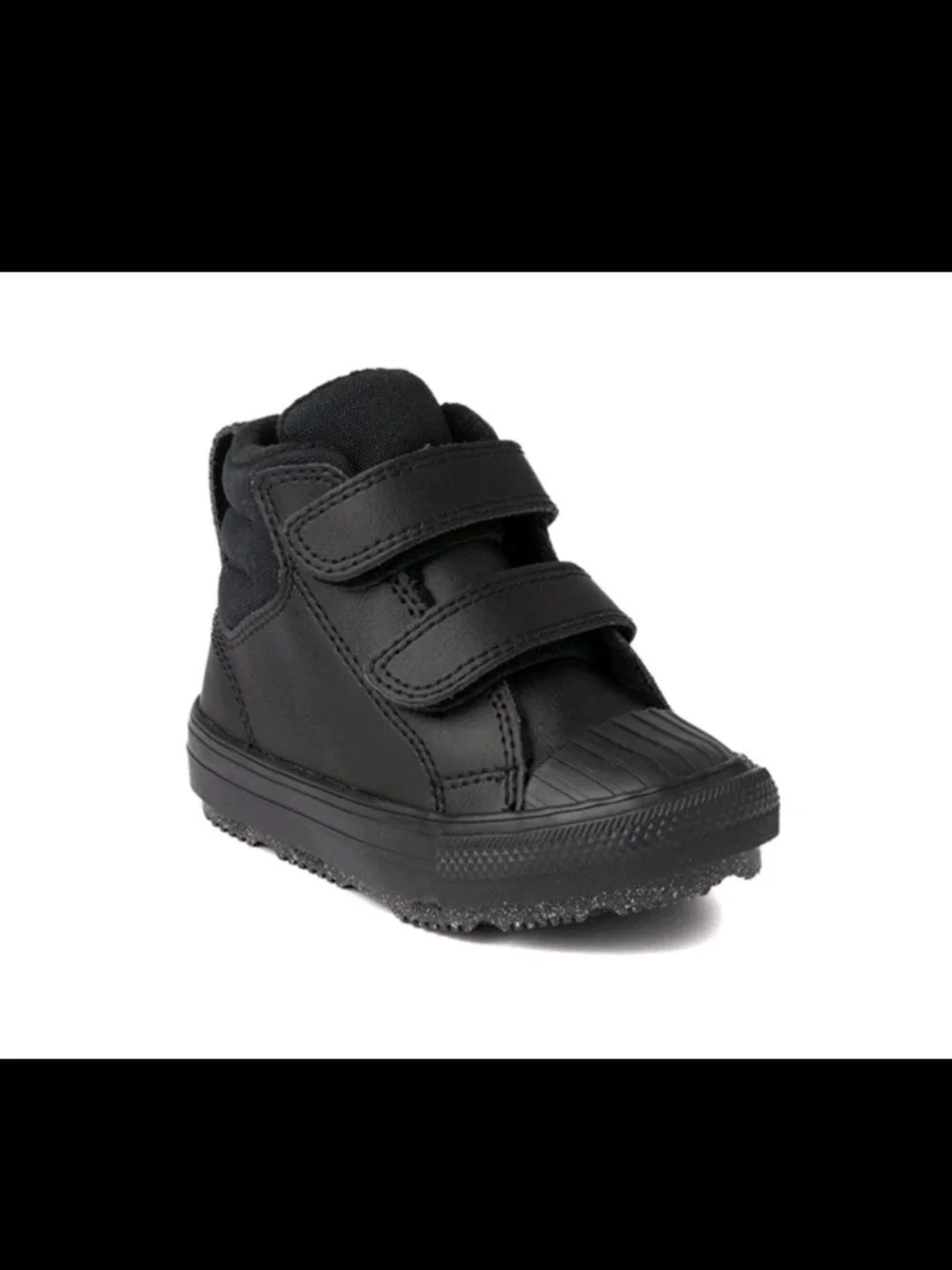 Converse Kids Black High-Top Hook-and-Loop Boots